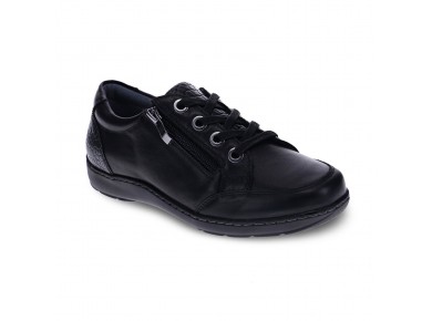 Scholl Wombat Zip Sneaker - Black